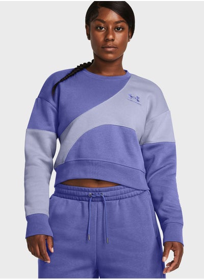 Buy Essential Fleece Crop Crew Sweatshirt in Saudi Arabia