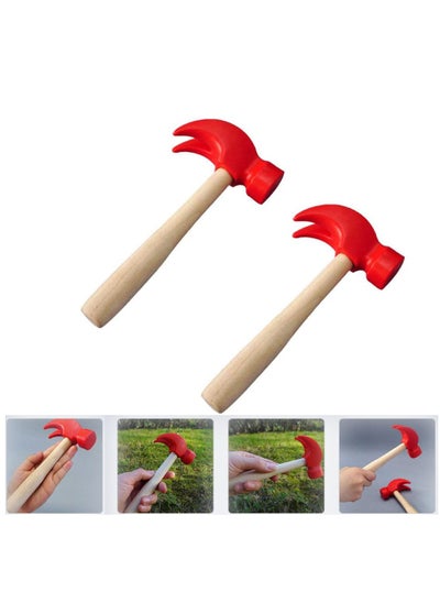 Buy Wooden Hammer Toys Simulation Hammers Maintenance Tools Toys Pretend Play Educational Toys for Kids Children 2pcs in UAE