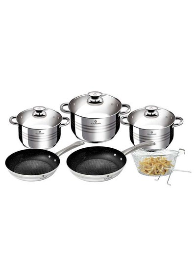 Buy Stainless Steel 10 Pieces cookware set, Silver-Hungary, Hungary in UAE