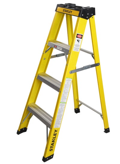 STANLEY Step Ladder | 3 Steps Fibre Ladder | Anti Slip Steps | Non-Slip ...