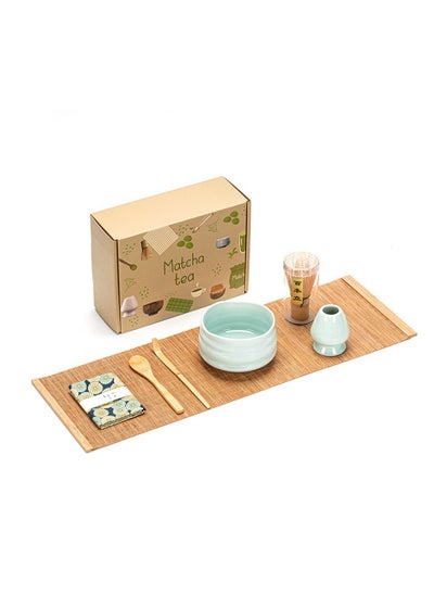 Buy 7 Piece Matcha Whisk Set Matcha Tea Set With Ceramic Bowl Prong Bamboo Whisk Whisk Holder And Traditional Scoop Matcha Stirrer Set For A Traditional Cup Of Matcha in Saudi Arabia