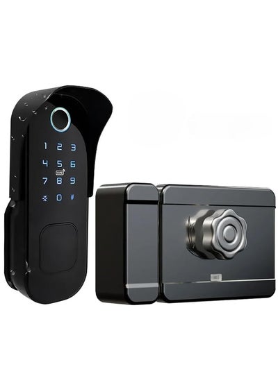 اشتري قفل باب ذكي قفل ذكي ببصمة الإصبع مع Alexa، التحكم في تطبيق Bluetooth، قفل باب الدخول بدون مفتاح مع شاشة تعمل باللمس، قفل لوحة المفاتيح لشقة المكتب والمنزل، مفتاح احتياطي، فتح بطاقة IC في السعودية