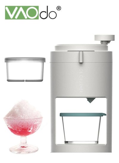 Buy 3PCS Ice Shaver and Snow Cone Machine Premium Portable Ice Crusher and Shaved Ice Machine with Free Ice Cube Trays BPA Free with Glass Container in Saudi Arabia