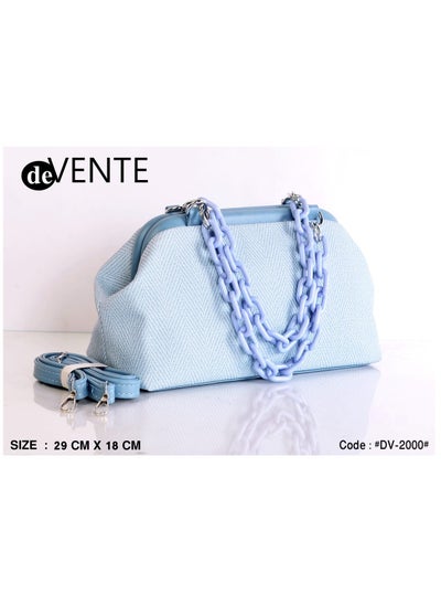 Buy Women's bag with magnetic clasp with reinforced plastic chain with adjustable handles and can be used in occasions in Egypt