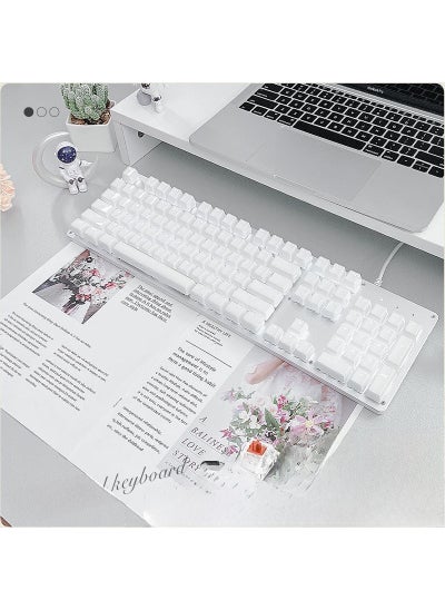 Buy Retro Crystal Clear Mechanical Keyboard for Typing Xinghe White-Warm White [Tea Shaft] Single Keyboard in Saudi Arabia