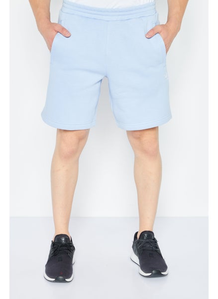 اشتري Men Sportswear Fit Embroidered Logo Outdoor Shorts, Sky Blue في السعودية