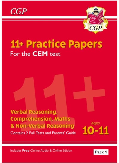 Buy 11+ CEM Practice Papers: Ages 10-11 - Pack 1 (with Parents' Guide & Online Edition) in UAE