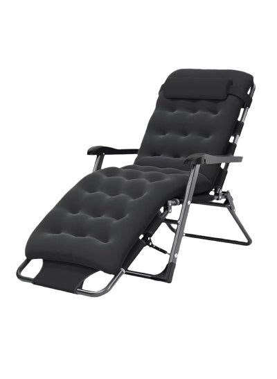 Buy Comfy Folding Chair, Folding Reclining Lounge Chair with Removable Cushion for Living Room, Flexible Patio Recliner Folding Chairs for Indoor and Outdoor 178*72*25CM in Saudi Arabia