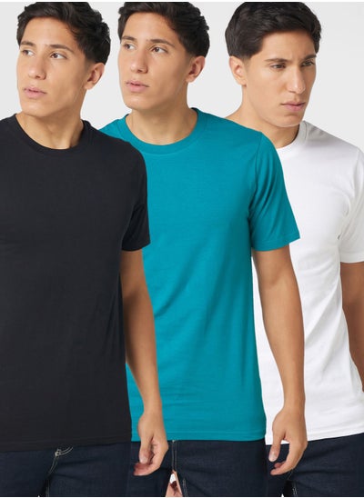 Buy 3 Pack Essential Crew Neck T-shirts in Saudi Arabia