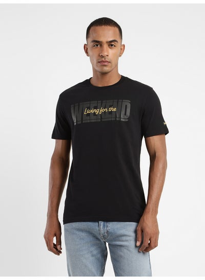 Buy Men's Typography Crew Neck T-shirt in Egypt