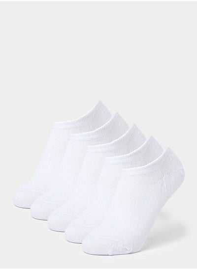 Buy Pack of 5 - Ribbed Shoe Liner Socks in Saudi Arabia