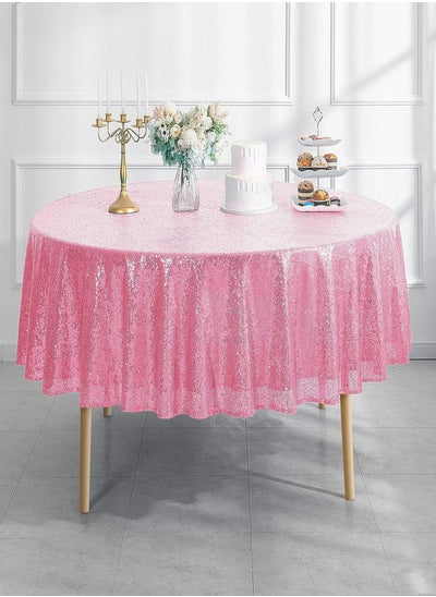 Buy Glitter Sequin Round Tablecloth for Party Wedding Bridal Baby Shower Home Decorations 180cm in Saudi Arabia