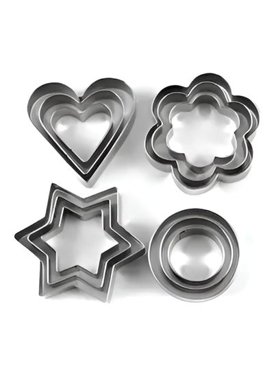 اشتري Cookie , biscuit Cutter Stainless Steel Set of 12 في مصر