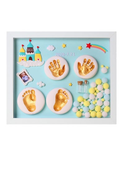 اشتري Baby Handprint and Footprint Maker Kit for Newborn Boys & Girls, Infant Milestone Picture Frames for Toddlers, Best New Mom Gift - Foot Impression Photo Keepsake for Girl & Boy في السعودية