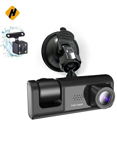 Buy 4-Channel Car Dash Camera: 130° Wide Angle, 1296x1080P Front, Inside, and Rear Cameras in UAE