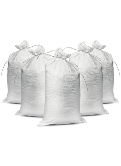 اشتري Empty White Sandbags With Ties Bundle Of 100 14 X 26 Woven Polypropylene Sand Bags Sandbags For Hurricane Flooding Sand Bags Flood Protection في الامارات