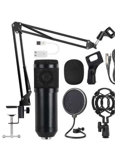 اشتري Beauenty for BM800 Professional Broadcasting Studio Recording Condenser Microphone Mic Kit with Sound card في الامارات