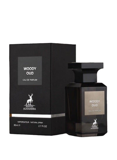 Buy Maison Alhambra Woody Oud Eau De Parfume 80ml in UAE