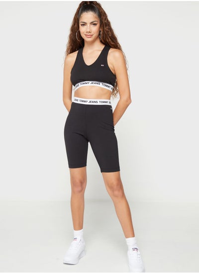 Buy High Waist Logo Shorts in UAE