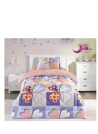 Buy Soft and Fluffy Medium Fill Velvet Crib Bedding Set 3pcs Reversible Bedspread One Size for Boys Girls Fashion Print and Double Side Stitched Pattern Soft and Breathable in Saudi Arabia