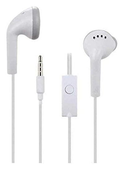 Buy Wired In-Ear Earphones With Microphone For Samsung Galaxy S2/S3/S4/S5/Note 2/3/4 White in Saudi Arabia