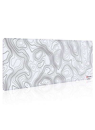 Buy Large Gaming Mouse Pad XL,Anti-Skid White Mousepad Large Keyboard Mouse Pad Desk Mat with Stitched Edges (800x300mm, White) SA0154 in Saudi Arabia