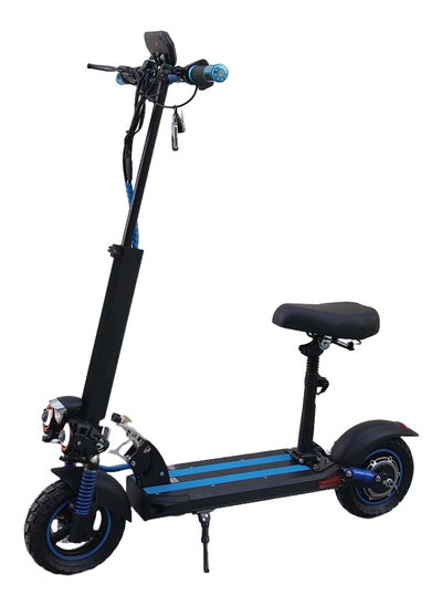 Buy Electric Scooter 1000W Motor 48V10Ah Battery 35 to 45Km Range Max Speed 55KmpH 4 Suspension Led Lights & Digital Display  E10 in UAE