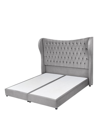 Buy Shasho | Velvet Bed Frame - Dark Grey in Saudi Arabia