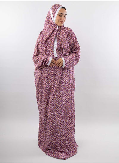 Buy Printed Viscose Isdal Purple & Mustard For Women in Egypt