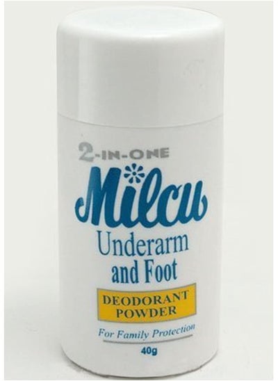 Buy Milcu Underarm & Foot Deodorant Powder 40g in UAE