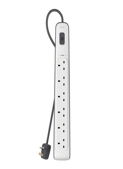 Buy Belkin 6 Way Surge Protection Power Strip 2M Long Cord in Saudi Arabia