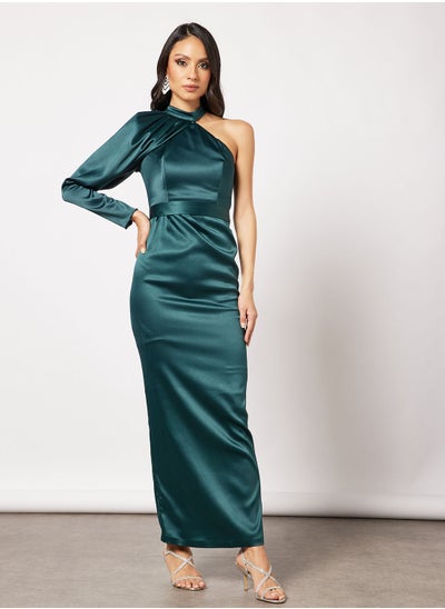 Buy One Shoulder High Neck Dress in Saudi Arabia