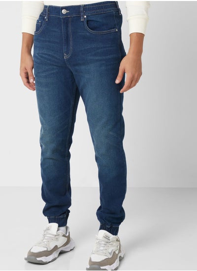 Buy Regular Jogger Fit Jeans in Saudi Arabia