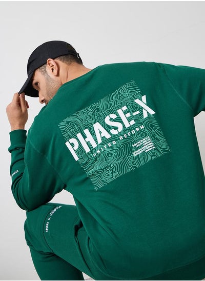 Buy Rubber HD Back Print Knit Sweatshirt in Saudi Arabia