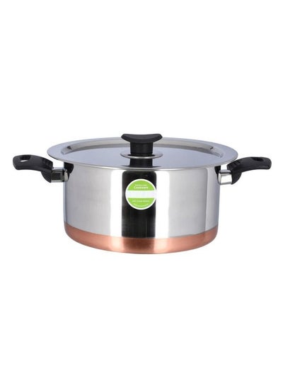 اشتري Stainless Steel Casserole With Copper Bottom 23cm في الامارات