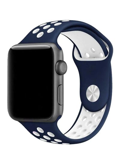 Buy Apple Watch Strap 46mm/45mm/44mm/49mm Nike Apple Watch band for Apple Watch All Series Blue/White in UAE