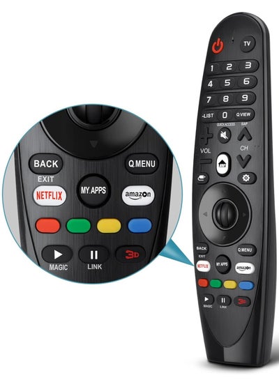 Buy Universal Remote Control for LG Smart TV Magic Remote Replacement, with Buttons for Netflix Prime Video【NO Voice and Pointer Function】 in UAE