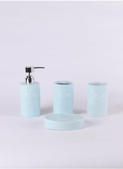 اشتري Orchid 4Pcs Word Design Bath Accessories Set في الامارات