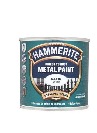 اشتري Hammerite 5092881 Metal Paint: Satin White 250ml في الامارات