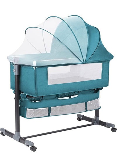 Buy The Adjustable Baby Bassinet with Wheels and Mosquito Nets - Folding Crib in UAE