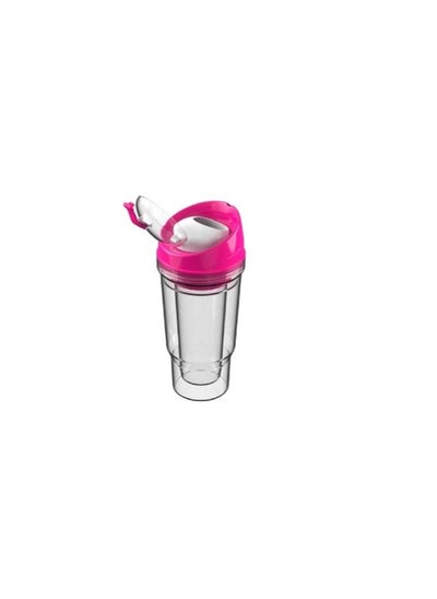 اشتري A portable cereal cup with no spoon, no bowl, it's cereal on the go ( Pink ) في الامارات