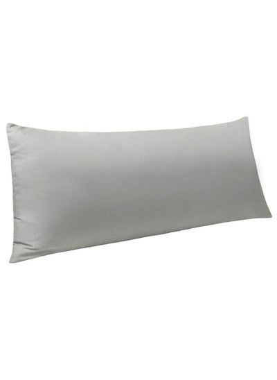 Buy 100 Brushed Microfiber Body Pillow Cover Ultra Soft And Cozy Envelope Closure Full Body Pillowcase For Adults 20X54 Inches Grey in UAE