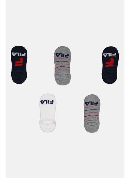 اشتري Kids Boy 5 Pair Invisible Socks, Black/Grey/White Combo في الامارات