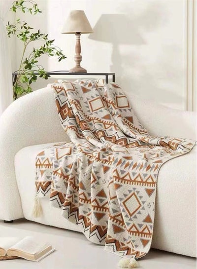 Buy 1-Piece Lightweight All Season Single Size Blanket Sofa Blanket Summer Blanket Acrylic Fiber 170x130 Centimeter - Multicolor in UAE