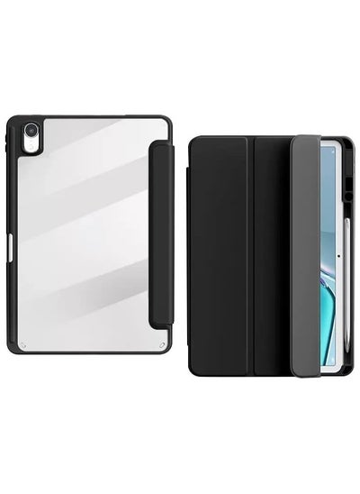 Buy Compatible with Huawei MatePad 11 2023 Case Magnetic Acrylic Stand Back Cover For MatePad 11 DBR-W00 DBR-W10 11 Inch Smart Shell With Pencil Holder (Black) in UAE