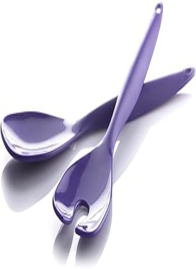 Buy M-Design Plastic Salad Serving Spoon & Fork Set (Purple) in Egypt