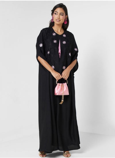 Buy Embroidered Open Abaya in Saudi Arabia