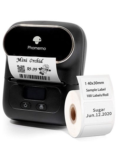 Buy Phomemo M110 Portable Thermal Label Printer Bluetooth Connection Apply For Labeling Shipping Office Cable Retail Barcode And More Black in UAE