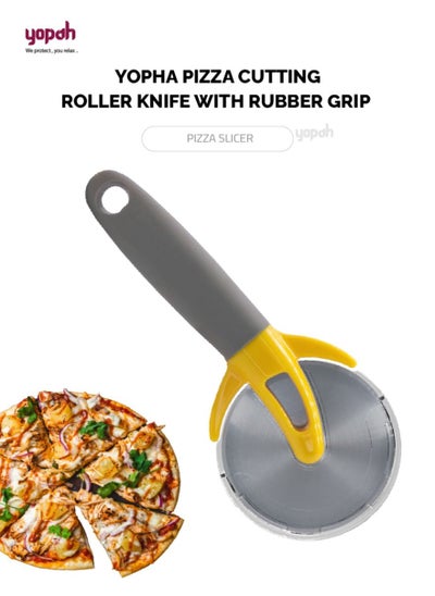 Buy Multi Use Pizza Cutting Roller Knife With Rubber Grip in Saudi Arabia