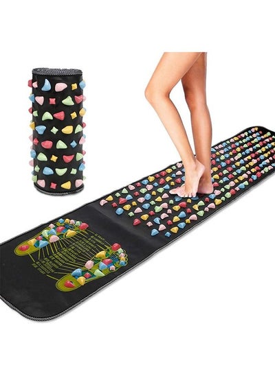 اشتري Foot Massage Mat，Reflexology Mat Walk Foot Leg Pain Relieve Relief Walk Massager Mat, Acupoint Mat for Acupressure Relaxes The Nerve Ache Ease Tiredness of The Muscle في السعودية